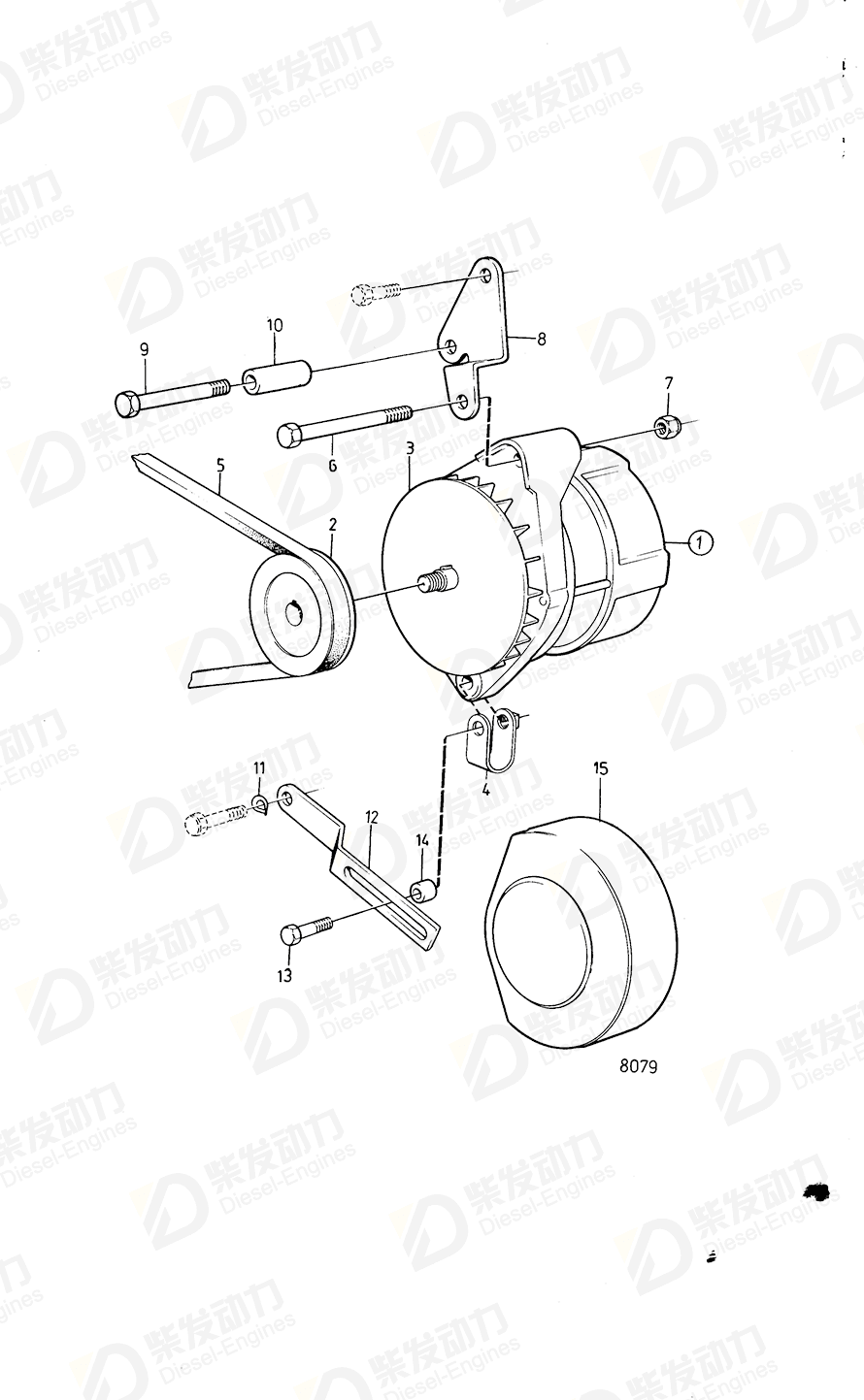 volvo penta V-belt 958314 Drawing volvo penta V-belt 958314 Drawing